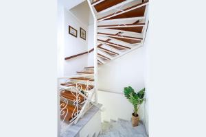 Una escalera en una casa con una planta en maceta. en Metropolis House, en La Canea 15 fotos más