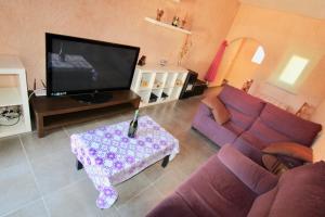 Televízia a/alebo spoločenská miestnosť v ubytovaní Villa, piscine, WIFI. Locamar Silvia Cat.