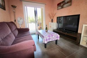 TV a/nebo společenská místnost v ubytování Villa, piscine, WIFI. Locamar Silvia Cat.