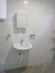 a bathroom with a sink and a mirror at Tereza's Palace in Pavel Banya +20 photos