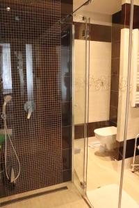 ウケンチンにあるPati Ferien Apartmensのバスルーム(シャワー、トイレ付)