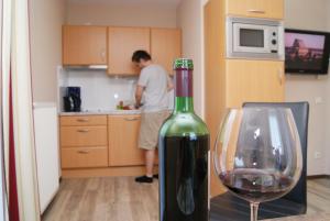 Kuchyňa alebo kuchynka v ubytovaní Apartments Hartsleben