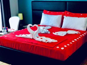 Katil atau katil-katil dalam bilik di Hotel Golden