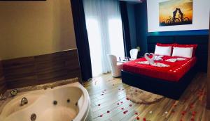 Katil atau katil-katil dalam bilik di Hotel Golden
