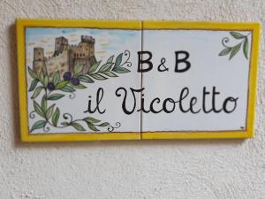 Certifikát, hodnocení, plakát nebo jiný dokument vystavený v ubytování B&B "il Vicoletto"