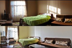 A bed or beds in a room at Spirit Apartman