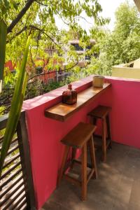 Habitación Privada para disfrutar en la Ciudad de México tesisinde bir balkon veya teras