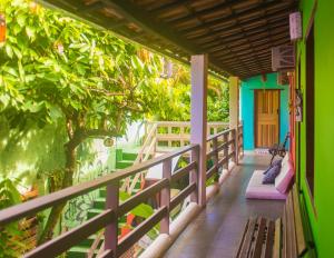 A balcony or terrace at Pousada do Cacau