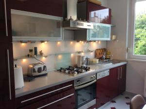 Beautiful, exotic 2 room flat with balcony and air-con in Komárom tesisinde mutfak veya mini mutfak