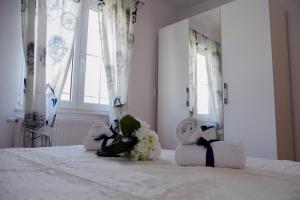 Posteľ alebo postele v izbe v ubytovaní City roof top Apartment Cambi