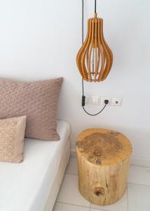 A seating area at Ornos Blue