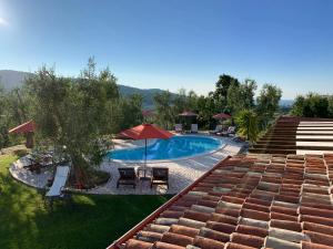 una imagen de una piscina en un patio trasero en Parco dei Limoni, en Peschici