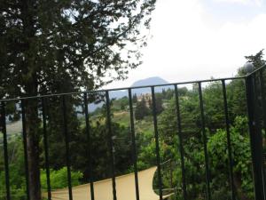 a skateboard ramp in front of a fence at Colle Sul Lago in Cingoli