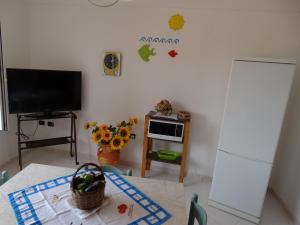 TV a/nebo společenská místnost v ubytování Appartamento La Collinetta