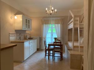 A kitchen or kitchenette at Pension Amadeus & Apartments