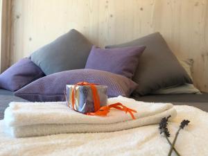 Postel nebo postele na pokoji v ubytování Ecobeachvilla Buqez 9