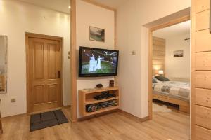 Telewizja i/lub zestaw kina domowego w obiekcie Apartament pod Skocznią