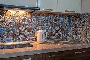 Kuhinja oz. manjša kuhinja v nastanitvi Wine Inn Borjomi Aparthotel