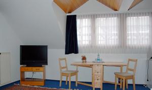 TV a/nebo společenská místnost v ubytování Hotel Gülser Weinstube