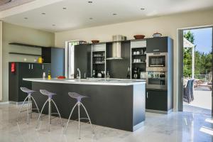 A kitchen or kitchenette at Aloni Villa - Contemporary Villa with Private Pool & Sea Views, Fiskardo
