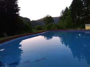 Pool, Pokale, Sauna, Billard, Kirche u. viel Naturの敷地内または近くにあるプール