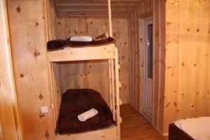 Voodi või voodid majutusasutuse Ecohouse Svaneti toas