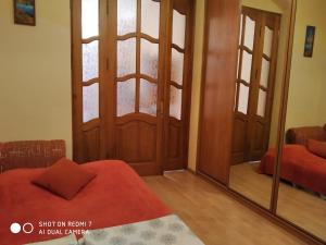 Posteľ alebo postele v izbe v ubytovaní Apartment near St. Elizabeth Church
