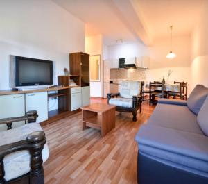Televízia a/alebo spoločenská miestnosť v ubytovaní Apartment Mylo