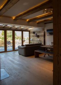 Posezení v ubytování Chalet Gletscherblick Stubai