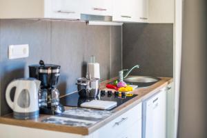 Virtuvė arba virtuvėlė apgyvendinimo įstaigoje Centinera Deluxe Mobile Homes