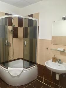 Koupelna v ubytování Apartmany a Ubytovani Mlynice Litovel
