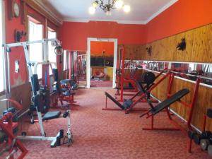 Posilňovňa alebo fitness centrum v ubytovaní Triniti Vendégház