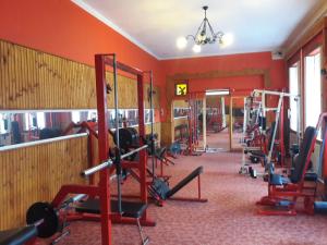 Posilňovňa alebo fitness centrum v ubytovaní Triniti Vendégház