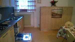 a kitchen with a sink and a dishwasher at Appartamento N. 7 in Livinallongo del Col di Lana