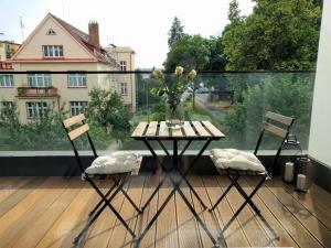 Balkón alebo terasa v ubytovaní Cosy Design Apartment IV