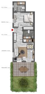 plan piętra domu w obiekcie Bakagiannis Apartments w mieście Parga