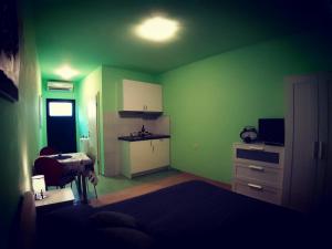 Kuchyň nebo kuchyňský kout v ubytování Apartments Luza