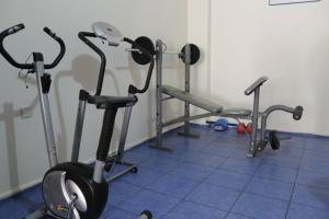 a gym with several exercise bikes in a room at Trabzon Star Pension in Trabzon