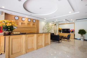 The lobby or reception area at Selima Hotel