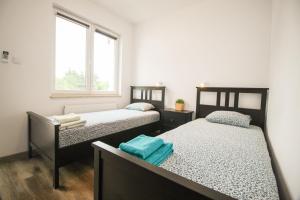 Posteľ alebo postele v izbe v ubytovaní Apartament Lublin Stare Miasto "Wild Cat"