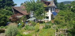 a house with a garden in front of it at Ferienwohnung Wendel in Erbach im Odenwald