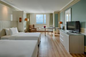 TV a/nebo společenská místnost v ubytování Windsor Plaza Hotel