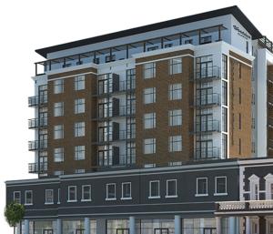 a rendering of a large building with a building at C502 Woodstock Quarter in Cape Town