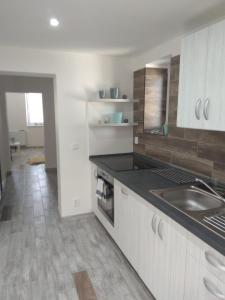 Köök või kööginurk majutusasutuses Apartmány U splavu