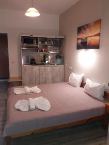 Postel nebo postele na pokoji v ubytování Αlexandros apartment