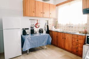Kuchyň nebo kuchyňský kout v ubytování Toumpanakis Apartments
