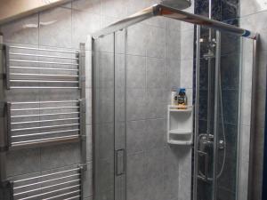 a shower with a glass door in a bathroom at Takoma Hvar in Hvar +36 photos