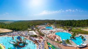 an aerial view of a water park at Apartments Lila in Novigrad Istria