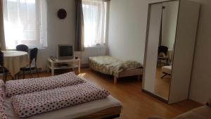 Posteľ alebo postele v izbe v ubytovaní Petra Apartmanok