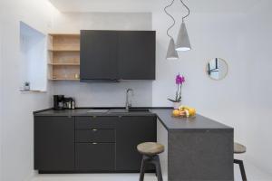 Kuchyň nebo kuchyňský kout v ubytování Twins Idola Apartments
